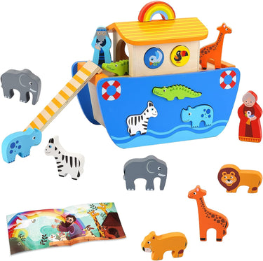 Montessori Wonder Ark | Diversión para jugar para niños curiosos - Set de juego interactivo de madera